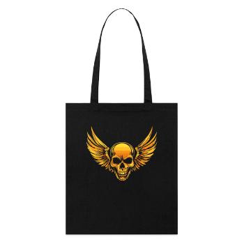 Crâne avec des ailes pour motards – Style luxueux - Tote bag bio Stanley/Stella - noir - Devant