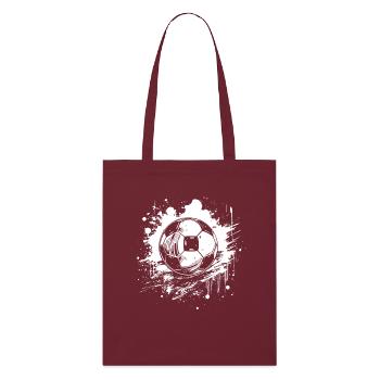 Fußball Streetart - Stanley/Stella Bio-Stoffbeutel - Burgunderrot - Vorne