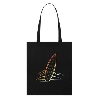 Surfboard - Stanley/Stella Organic Tote Bag - black - Front