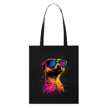 Lunettes de soleil suricate coloré mignon suricate - Tote bag bio Stanley/Stella - noir - Devant