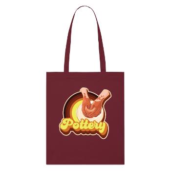 Pottery Ceramics Artist Retro 70s - Stanley/Stella Organic Tote Bag - burgundy - Front