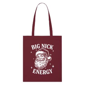 Big Nick Energy - Stanley/Stella Organic Tote Bag - burgundy - Front
