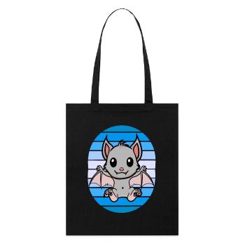 Chauves-souris rétro - Tote bag bio Stanley/Stella - noir - Devant