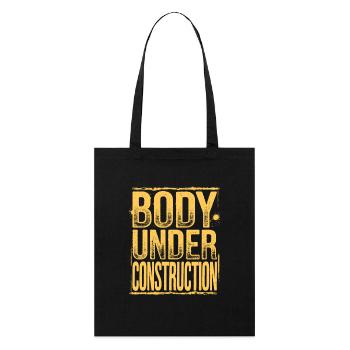 Body Under Construction - Stanley/Stella Bio-Stoffbeutel - Schwarz - Vorne
