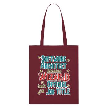 Software Architect Wizard Software Architektur - Stanley/Stella Bio-Stoffbeutel - Burgunderrot - Vorne