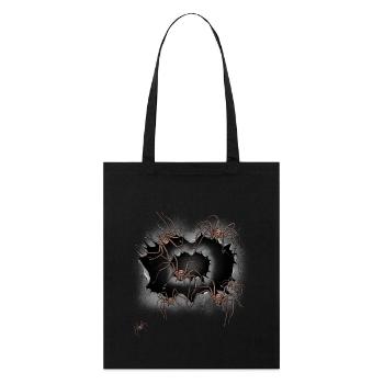 Araignées d’Halloween Araignées araignées Phobie Panique - Tote bag bio Stanley/Stella - noir - Devant