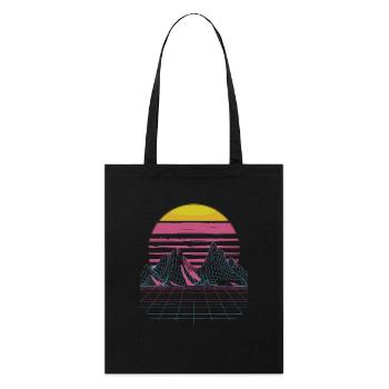 Monde cyberpunk rétro-futuriste - Tote bag bio Stanley/Stella - noir - Devant
