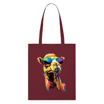 Chameau Dromadaire Camel de Bactriane Cadeau Chameaux - Tote bag bio Stanley/Stella - bordeaux - Devant