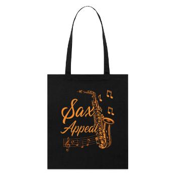 Saxophones Pun Sax Appeal - Tote bag bio Stanley/Stella - noir - Devant
