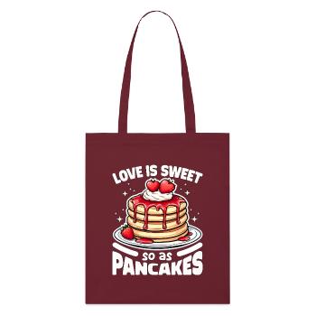 L’AMOUR EST DOUX COMME DES CRÊPES - CADEAU - Tote bag bio Stanley/Stella - bordeaux - Devant