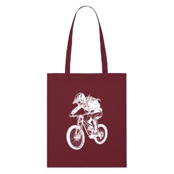 Vététiste fille - Tote bag bio Stanley/Stella - bordeaux - Devant