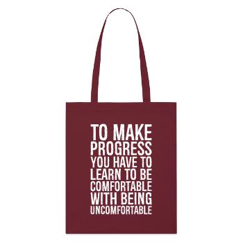 to make progress you have to learn to be - Stanley/Stella Bio-Stoffbeutel - Burgunderrot - Vorne