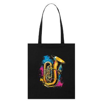 Tuba Street Art - Tote bag bio Stanley/Stella - noir - Devant