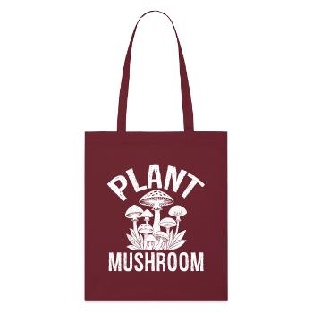 Plant Mushroom - Stanley/Stella Bio-Stoffbeutel - Burgunderrot - Vorne