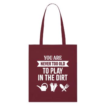 On n’est jamais trop vieux pour jouer dans la terre battue - Tote bag bio Stanley/Stella - bordeaux - Devant