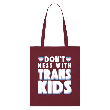 Transgender Trans LGBT Pride - Stanley/Stella Organic Tote Bag - burgundy - Front