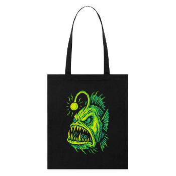 Glowing Deep Sea Frogfish Fury Style - Stanley/Stella Organic Tote Bag - black - Front