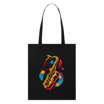 Graphisme pour saxophone - Tote bag bio Stanley/Stella - noir - Devant