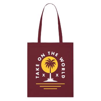 Partez à l’assaut du monde - Tote bag bio Stanley/Stella - bordeaux - Devant