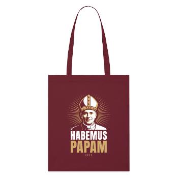 Habemus Papam 2025 Portrait du pape Élection du pape Vatican - Tote bag bio Stanley/Stella - bordeaux - Devant