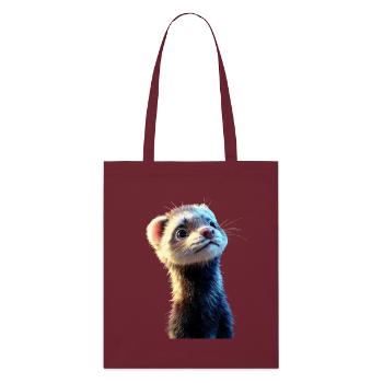 Furet Furet Putois Martre Belette Mignon Furet - Tote bag bio Stanley/Stella - bordeaux - Devant