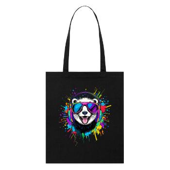 Furet Furet Putois Martre Belette Mignon Furet - Tote bag bio Stanley/Stella - noir - Devant