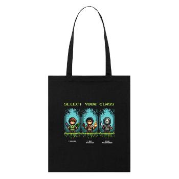 Cours de bushcraft Fourrage Allume-feu Survie - Tote bag bio Stanley/Stella - noir - Devant
