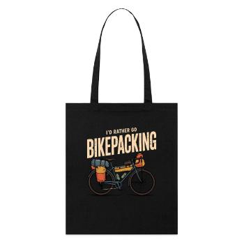 Je préfère faire du Bikepacking - Tote bag bio Stanley/Stella - noir - Devant