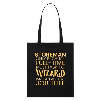 Storeman multitasking Wizard - Stanley/Stella Bio-Stoffbeutel - Schwarz - Vorne