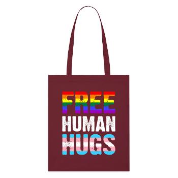 Câlins humains gratuits - Tote bag bio Stanley/Stella - bordeaux - Devant