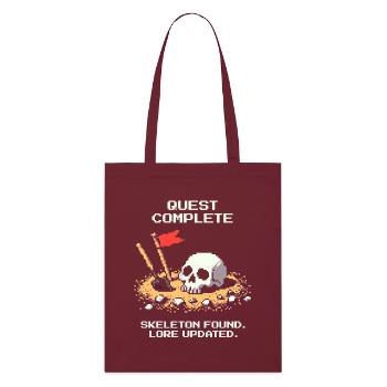 Skeleton found | Archaeology History - Stanley/Stella Organic Tote Bag - burgundy - Front