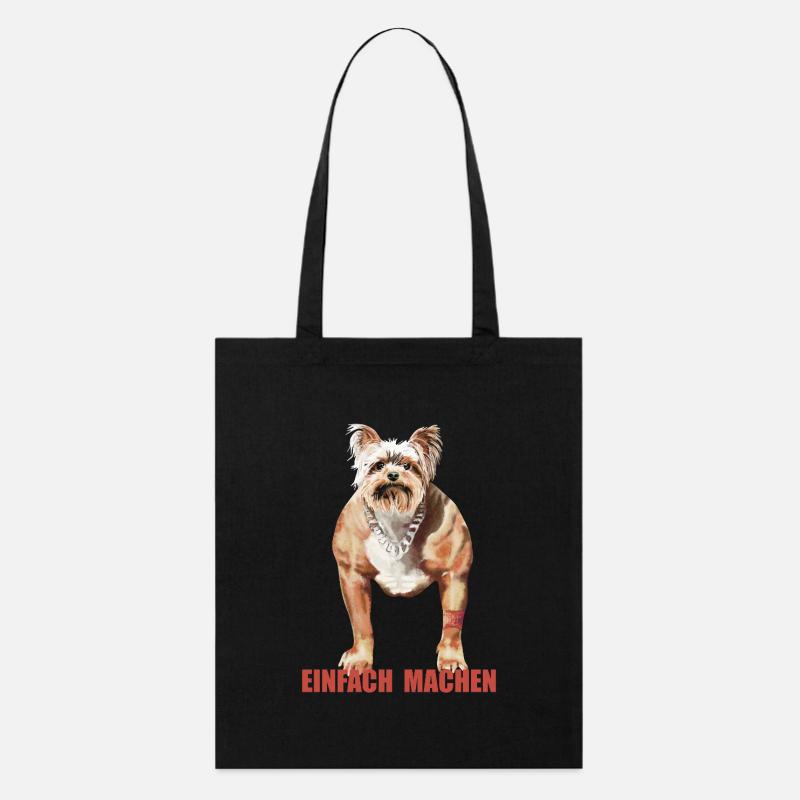 Humorvoller Doggynator mit Spruch - Stanley/Stella Bio-Stoffbeutel - Schwarz
