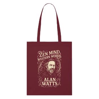 Zen Mind Western Words Art - Stanley/Stella Organic Tote Bag - burgundy - Front