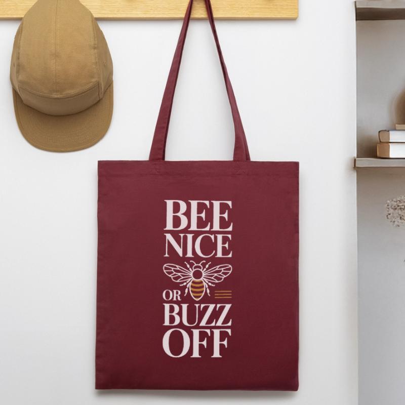 Bee Beekeeper Bee Nice Or Buzz Off Beekeeper Stanley/Stella Organic Tote Bag