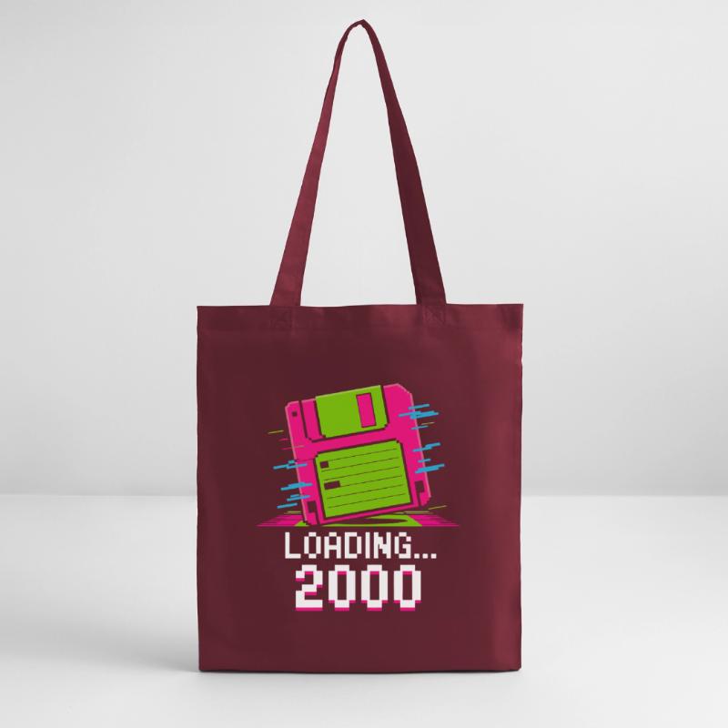 Loading 2000 Disketten-Design Retro Pixel Design Stanley/Stella Bio-Stoffbeutel