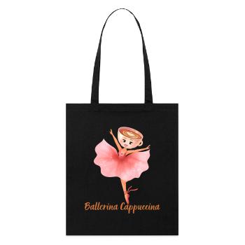 Funny Ballerina Cappuccina Italian Brainrot Meme - Stanley/Stella Organic Tote Bag - black - Front