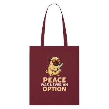 Cooler Mops Koch mit Sonnenbrille in der Küche - Stanley/Stella Bio-Stoffbeutel - Burgunderrot - Vorne