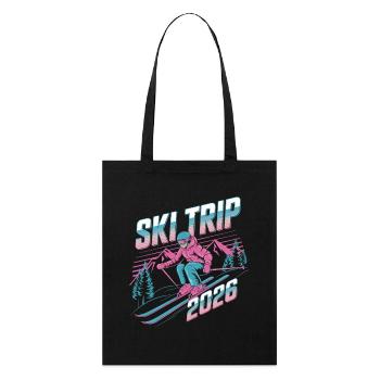 Ski Trip 2026 Illustration - Tote bag bio Stanley/Stella - noir - Devant