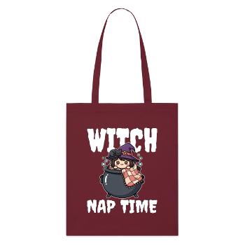 WITCH NAP TIME - WITCH HALLOWEEN - Tote bag bio Stanley/Stella - bordeaux - Devant