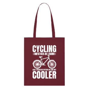 Cycling Father-in-law Bike Rider Cyclist - Stanley/Stella Organic Tote Bag - burgundy - Front