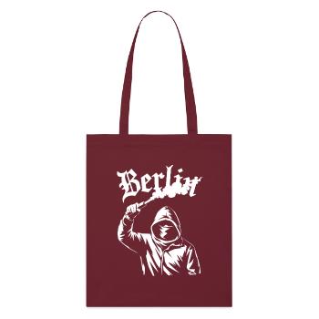 Revolt Street Art Hoodie Design - Stanley/Stella Organic Tote Bag - burgundy - Front