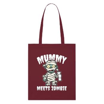 MOMIE RENCONTRE ZOMBIE - ZOMBIE HALLOWEEN - Tote bag bio Stanley/Stella - bordeaux - Devant