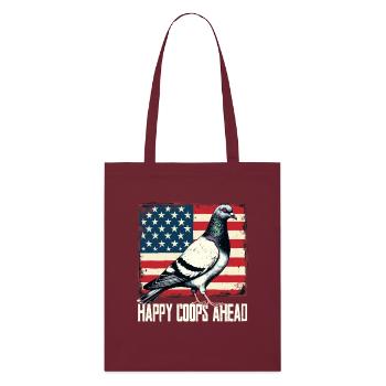 Colombophiles Happy Coops Ahead - Tote bag bio Stanley/Stella - bordeaux - Devant