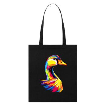 Gans Süße Gänseküken Gans Küken Ente Kleine Gänse - Stanley/Stella Bio-Stoffbeutel - Schwarz - Vorne