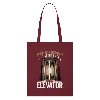 Elevator toddler & kids - Stanley/Stella Organic Tote Bag - burgundy - Front