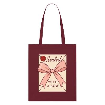 Coquette esthétique noeud motif girly pastel - Tote bag bio Stanley/Stella - bordeaux - Devant