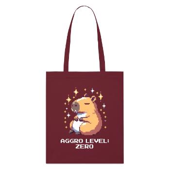 Niveau Aggro : Zéro | Capybara et paix - Tote bag bio Stanley/Stella - bordeaux - Devant