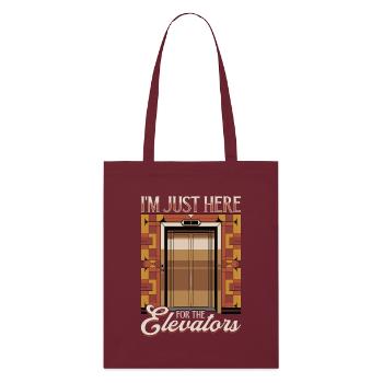 Elevator toddler & kids - Stanley/Stella Organic Tote Bag - burgundy - Front