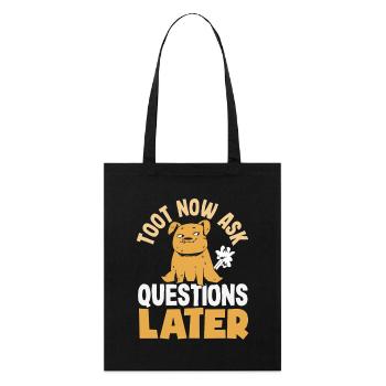 Public Fart Funny Inappropriate - Stanley/Stella Organic Tote Bag - black - Front