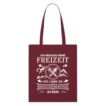 Chauffagiste Plombier Plombier de construction chauffage - Tote bag bio Stanley/Stella - bordeaux - Devant